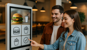 Digital signage system with a touchscreen menu in a restaurant — what is a digital signage system?
