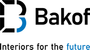 Bakof Logo: Construction and Renovation Company The Bakof logo, featuring the company name and a colored symbol